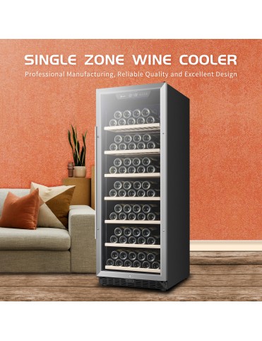 LW128SEU - 131 freistehender Weinkühlschrank mit 380 Litern Flaschenvolumen und einer Zone
