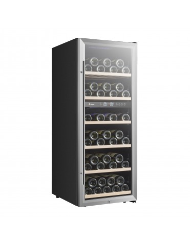 LW80DEU - freistehender Zweizonen-Weinkühlschrank mit 64 Flaschen, 190 Liter